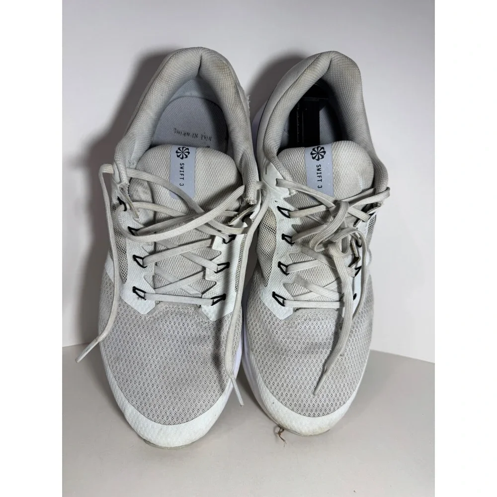 Nike Swift 3 Mens Running Shoes Grey White Black FZ9666-005 Size 14